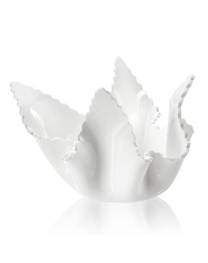 Vase Drappeggi Petit format blanc - 21x17x14 cm